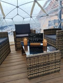 Love room avec Spa privatif "la Courtisane" - Salon d'hiver sous dôme chauffé - love-room-alsace-67 - 8