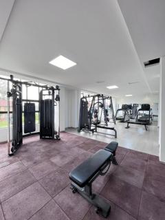 Furnished one bedroom apartment with swimming fully equipped gym ample parking space children playing ground and amazing city views - 8