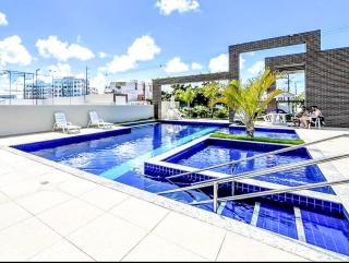 Apt com Piscina e Varanda, 2 quartos c AR Pertinho da Praia de Aruana - 0