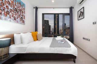 Luxury Art apt Downtown Metro Bangkok-Kitchen-living room - 0