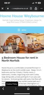 HOXNE HOUSE WEYBOURNE,N Coast sleeps 14 5 bedroom j72 - 8