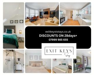 5BR Bedford Home, Sleeps 7,Ideal for Contractor Deal, Near Transport Links - 0