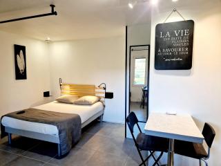 Séjour pro & Famille - Gîtes meublés Wood Sky - WIFI Parking privé Terrasses & Jardin - Laveyron - 8