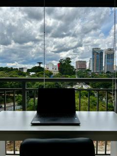 Apartamento moderno no Thera Ibirapuera com varanda e vista livre perto do metro e Congonhas - 7