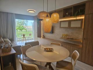 Flat com sala, suíte e banheiro social - pé na areia na praia de Muro Alto - Marupiara Suites - 0