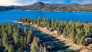 Waterfront Big Bear Cabin w Hot Tub Private Dock Firepit Lakeside on Lagunita - 7