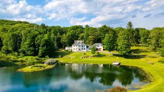 Secluded Berkshires Estate Private PondPoolTheater Gym Sunny Pond - 0