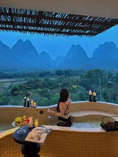 Xiwang Jinlai SOOOAN Hidden Luxury Resort Hotel -Yangshuo Yulong River,Near Bamboo Rafting,Guilin Eternal Emotions Scenic Area,Provide 300 square meters Pool,Private Hot Spring,Welcome Fruit,Afternoon Tea,Night Snack,L'Occit ane Toiletries - 0