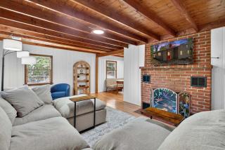 Cabin w River Access Fire Pit Grill WiFi & More - 0