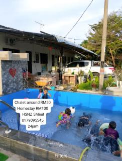 Chalet RM50 private pool homestay aircond RM100 Kakmah HSNZ pantai timur guest house Kuala Terengganu - 8