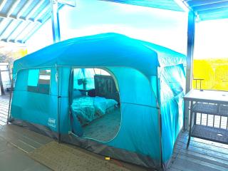 Private Entry Glamping Cabin Tent Big Estate View Deck Pool Gated 2Acre Oasis Extra Fee 4 Guest Clea-ning Pet - Female Share Indoor Men Share Outdoor ONLY RG - 3