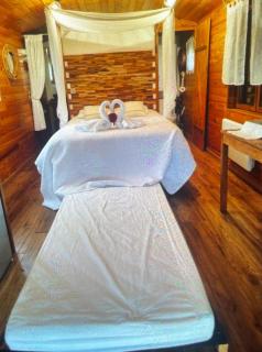 Roulotte à la campagne avec son spa à Cabariot - 8