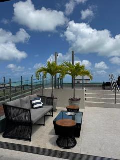 Flat602 na cobertura - Luxo Beira Mar Caribessa - vista mar - 5