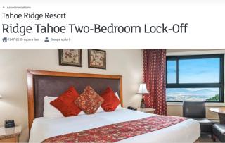 Enjoy the Ridge Tahoe Two-Bedroom Lock-Off for a family of 6 - 0