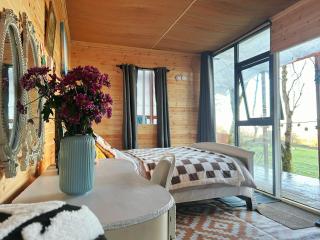 Valley view cabin in the woods on a farm - 9