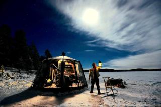 Unique Warm Glass Igloo on a frozen lake in Ivalo - 2
