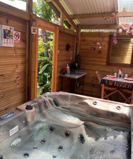Les Chalets de Marie 974- Jacuzzi SPA privatif dans le chalet , sans vis à vis , vue mer - 8