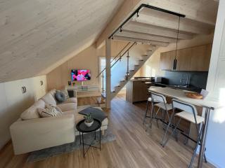 Moderne Maisonette-Ferienwohnung mit Dachterrasse, Waldblick & Parkplatz - 0