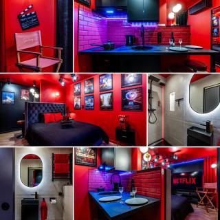 Studio Cinema Prive TV 85 pouces - Wifi - Clim - Gare 2 minutes - 9