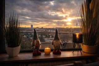 FeWo Möwennest in Bremerhaven Monteure Skyline Ausblick - 1