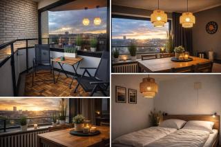 FeWo Möwennest in Bremerhaven Monteure Skyline Ausblick - 3