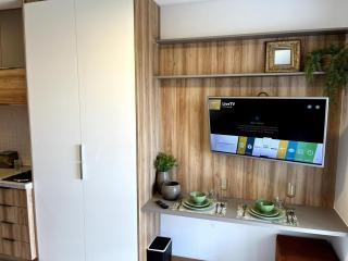 Studio-Vista Mar, Climatizado, Varanda, Tv Smart - 7