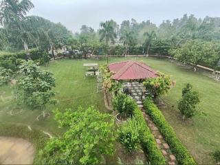 Hot water pool farm with bonfire - 6