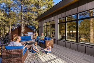 The Pines of Valle Grande Hot Tub Fireplace - 6