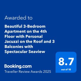 Beautiful 3-Bedroom Apartment on the 4th Floor with Personal Jacuzzi on the Roof and 3 Balconies with Spectacular Seaview - 8