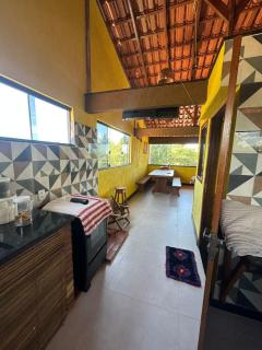 50 metros da praia,Ar condicionado na sala de estar e suíte, Área Gourmet - 8