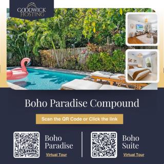 Boho 3BR w Heated Pool Near Downtown & Beach - 3