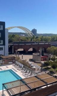 The 513 Flat 2! 1BR, 1Bath Apt with Pool and Riverfront View! Free Gated Parking! Only Steps from The banks & Stadiums! - 9