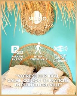 Studio Boho-Chic en hyper-centre de Moulins au calme, confort, Wifi rapide, Parking en face, Arrivée autonome - 9