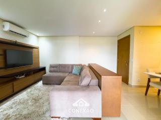 Apartamento 2Q| Amplo e Moderno com Varanda Gourmet em Cond. c/Piscina aquecida | Sauna | Garagem | Academia | Wi-Fi | Ar | Portaria 24h| Perto de tudo no Setor Bueno - 7