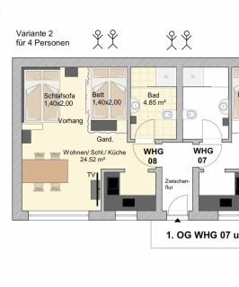 Gemütlich 8, Netflix und Kaffee frei, Parken vor der Tür - 3