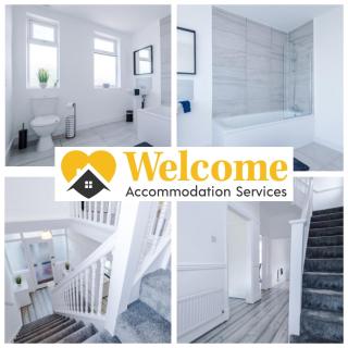 warm modern 3 bedroom house free secure off road parking, wifi & sky sleep upto 6 guest 2 bathrooms - 7