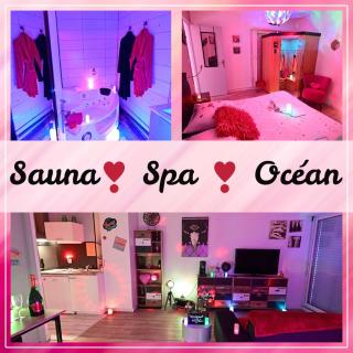 Luxe Sauna Privatif et Grand bain Jacuzzi à deux à Biscarosse Plage pour Nuit Romantique avec décoration LED et Bougies - 0