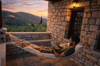 Villa Monolia Sea View Stone Villa With Garden - 8