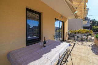 Helles Apartment nur 450 Meter zum Strand mit BBQ-Bereich - Hunde willkommen - 0