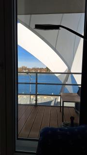 Apartmenthaus Hafenspitze  Ap 23 "WindSegler", Blickrichtung Binnenhafen NordOffenes Meer - b64029 - Eckernförde - 2