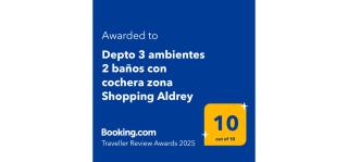 Depto 3 ambientes 2 baños con cochera zona Shopping Aldrey - 0