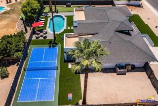 Ultimate Pickleball Retreat Heated Pool Table Tennis - 1
