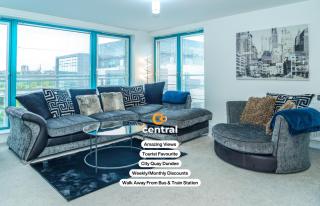 City Quay by CENTRAL SERVICED APARTMENTS - 2 Bedroom - City Quay Views - Walk Into the City Centre - Smart TVs in All Rooms - We are your Short Term Stay Specialists in Dundee - Get in touch to book your stay - CENTRAL SHORT LETS Dundee - 0