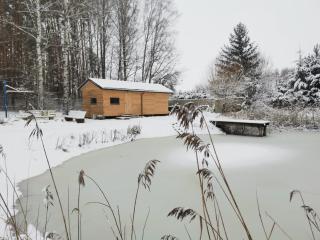 Domek w lesie nad stawem Sauna Balia Podlasie - 9