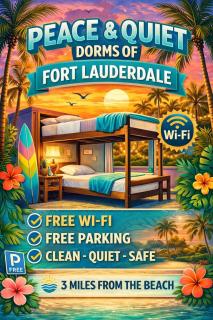 Peace and Quiet Ft Lauderdale - Women and Men Dorm No Mix - Long Term Ok - 0