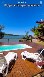 Chalé Beira da Lagoa Jacuzzi, Lareira e Piscina - 6