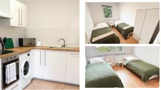 Monteurwohnungen mit TV, Internet, Parkplatz, Waschmaschine, Küche, Balkon, Restaurants und Supermarkt - 0