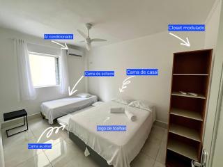 Apartamento com Ar-Condicionado a 150 m da Praia das Pitangueiras, Guarujá - 9