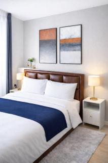 2BR Modern Condo Office Room Sofa Bed Pool Gym - 7