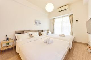 Shinsaibashi 10min Elevator Apartment with 2 Premium Double Beds and Balcony3O2 4O2 - 9